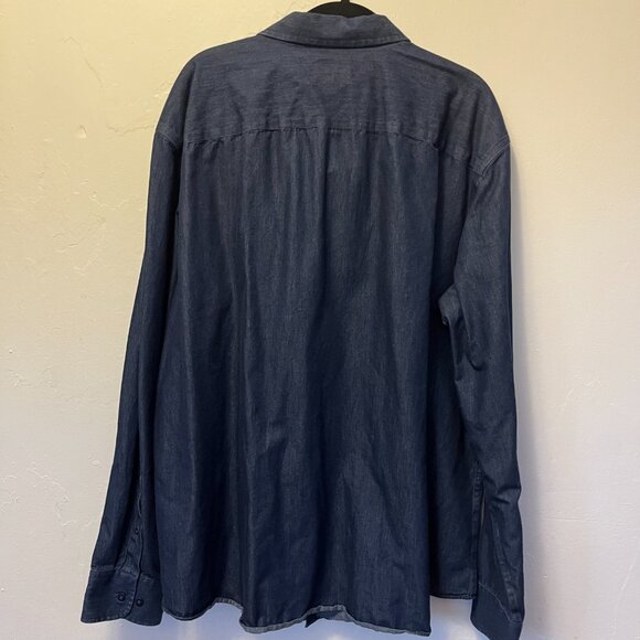 Untuckit Navy Blue Long Sleeve Button Down 3XL - Picture 4 of 4